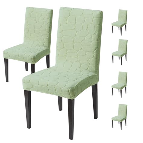 Premium Stretch Dining Chair Covers – 220 GSM Thick Jacquard Fabric- G ...