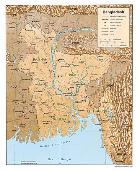 Carte du Bangladesh avec les climats et les fleuves
