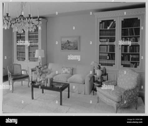 Mrs. Burnham Lamb, residence in Oyster Bay, Long Island. Library, to ...