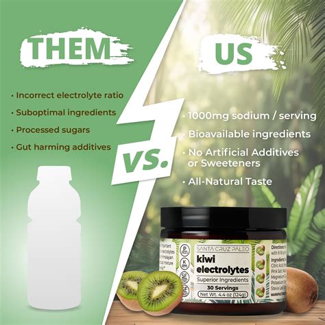 Snapklik.com : Santa Cruz Paleo Electrolyte Powder, Kiwi Flavor, Sugar ...