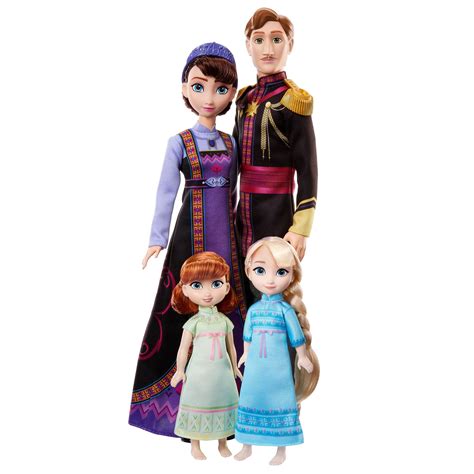 Buy Disney Frozen Family Set with Toddler Anna and Elsa Dolls and Queen ...