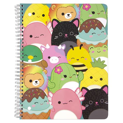Squishmallows College Ruled Spiral Notebook Multi Character, 80 Sheets ...
