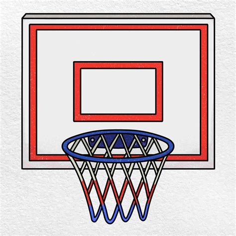 How to Draw a Basketball Hoop - HelloArtsy
