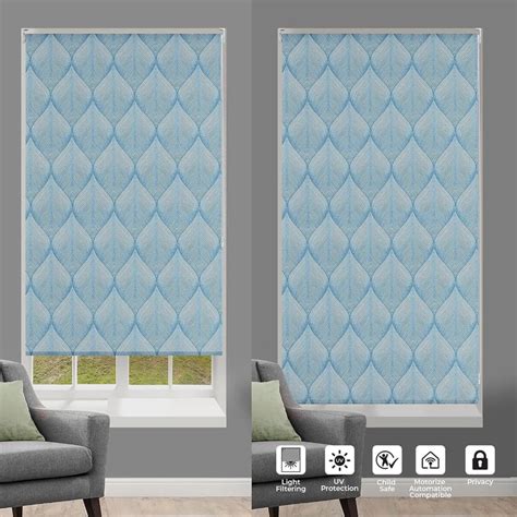 Buy DECO WINDOW Blue Booti Roller Blind - 60x84" from Deco Window at ...