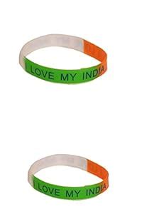 Altrona Tricolor National Flag Silicon Handband/Wristband of India Flag ...