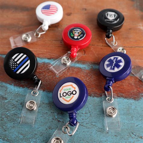 Custom Printed Retractable Badge Reels With Belt Clip - Personalize ...