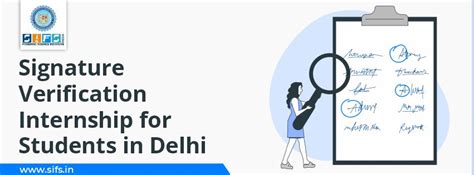 Signature Verification Internship for Students in Delhi