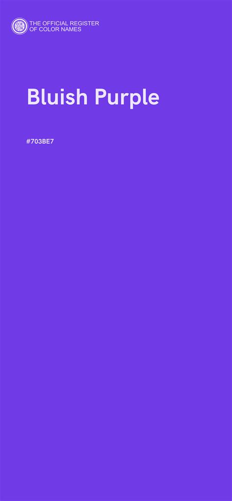 Bluish Purple color - #703BE7 - The Official Register of Color Names