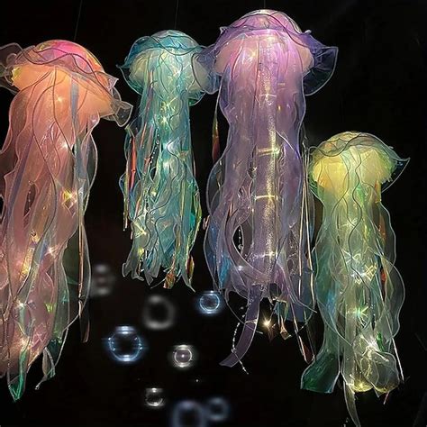 Colorful Jellyfish Lamp Decoration Lantern Modern Jellyfish Design ...