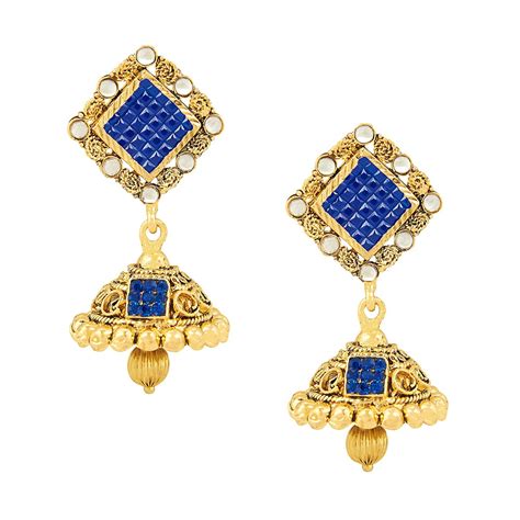 24K Traditional Gold Jhumka Earrings (SJ_528) – Shining Jewel