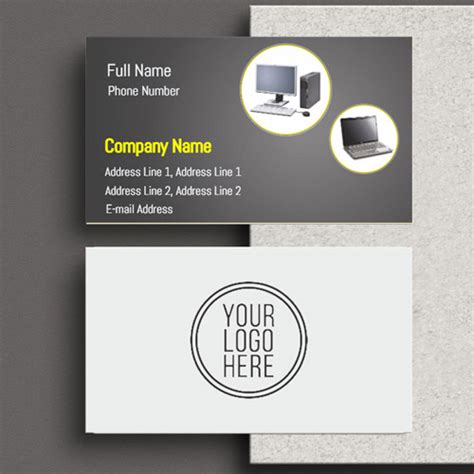 "Professional Business Cards for Computer Stores | Unique Designs for ...