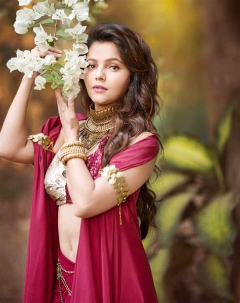 Rubina Dilaik Shares Bold Pictures in a Sparkly Golden-Maroon Bralette ...