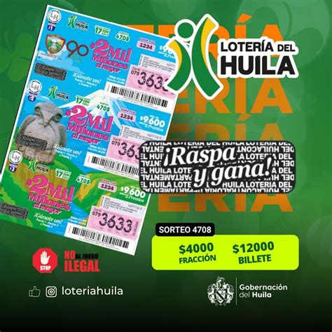¡Con el Sorteo 4708, Raspa y ganarás con la Loteria del Huila ...