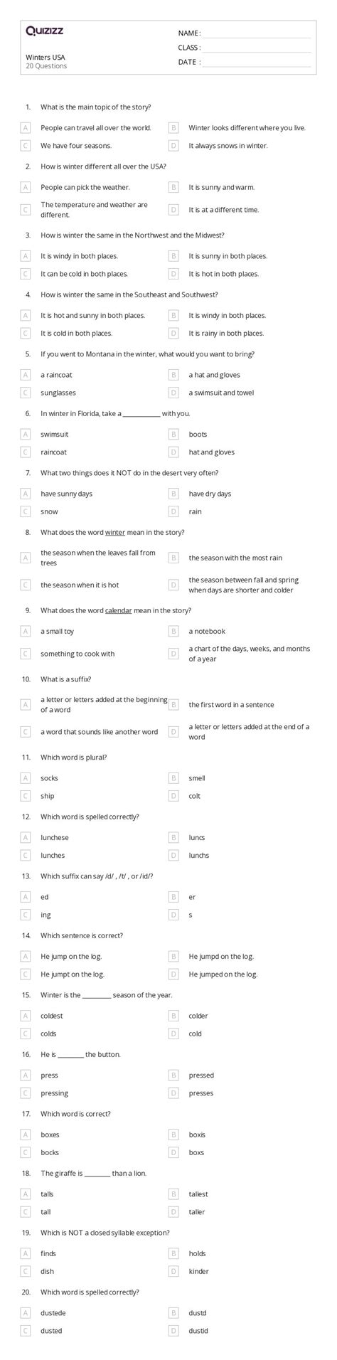 50+ Days, Weeks, and Months on a Calendar worksheets for 2nd Class on ...