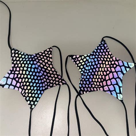 Iheart raves star reflective too #rave #edm... - Depop