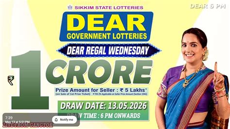 Sikkim State Lottery Result: May 13, 2026, 6 PM Live - Watch Streaming ...