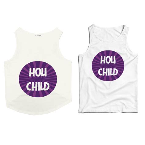 Ruse Twinning Vest "Holi Child" Colorful Printed Half Sleeves Cat and