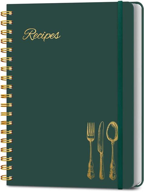 LuBudingJoy Blank Recipe Book to Write in Your Own Recipes. Sprial Hardcover Blank Cookbook ...