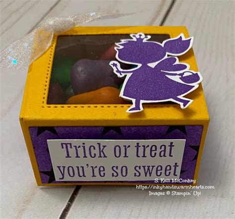 Halloween Week 3 -Day 2 - Easy Nerds Candy Corn Peekaboo Box