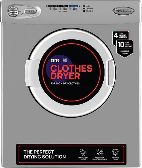 IFB 5.5 kg Fully-automatic Dryer (TURBO DRY EX, Silver, Wall Mountable ...