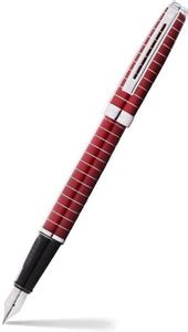 SHEAFFER Prelude | E9165 Red With Horizontal line with Chrome Trim ...