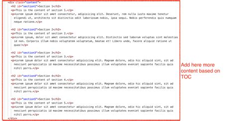 Image result for JavaScript Table of Content with Style