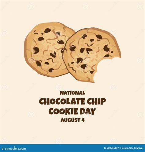 National Chocolate Chip Cookie Day Vector Stock Vector - Illustration ...
