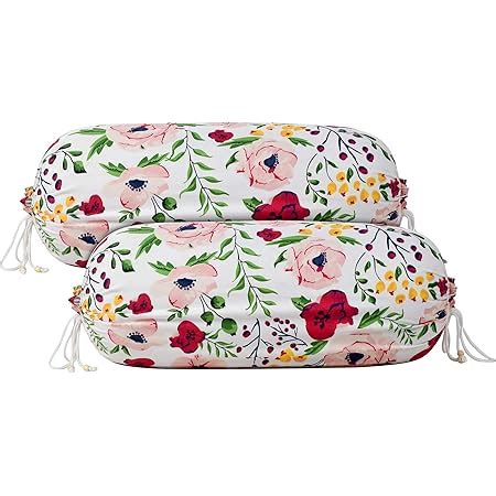 Buy Kuber Industries Luxurious Decorative Bolster Cover|Solid Flower ...