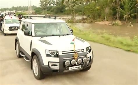 Tamil nadu CM MK Stalin new car land rover defender SUV MK Stalin Car ...