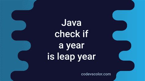 Image result for Leap Year Program in Java