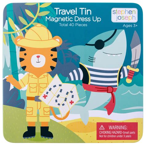 Magnetic Dress Up Travel Tin - Shark and Tiger - Curious Kids
