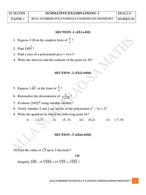 Image result for Maths 9th Class Cover Paper