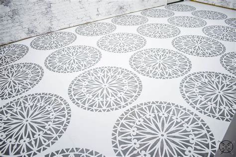 Stenciling A Concrete Floor | JENRON DESIGNS