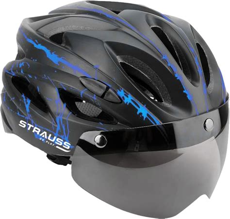 Buy Strauss Cycling Helmet with Magnetic Goggles | Light Weight with ...