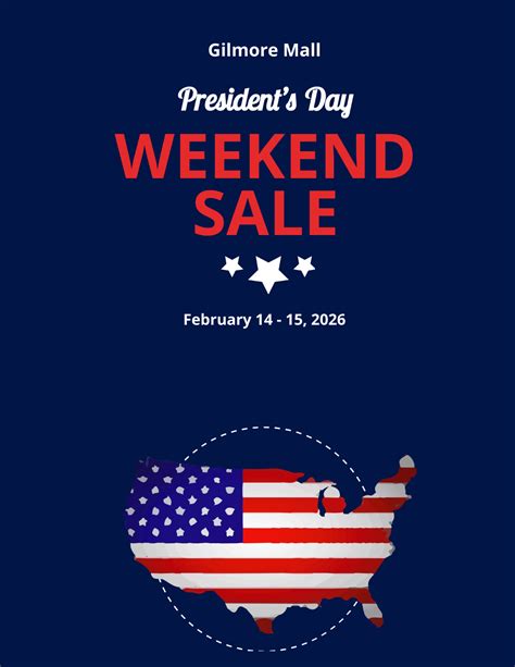 Free Presidents Day Weekend Sale Flyer Template to Edit Online