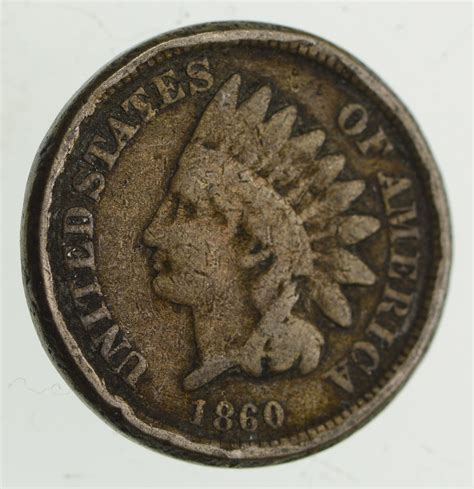 Civil War Era - 1860 Copper Nickel Indian Head Cent - Historic ...