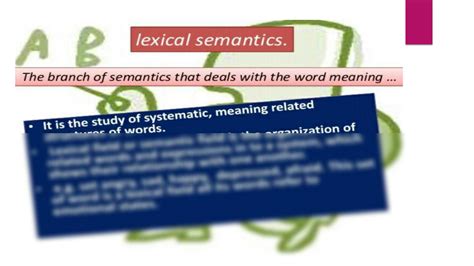 Image result for Lexical Semantics Examples