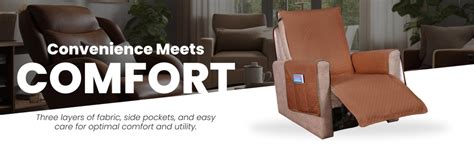 HOKIPO Polyester Quilted Recliner Sofa Mat With Side Pockets, Grey (In ...