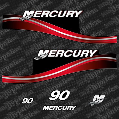 Mercury 90 Two Stroke (2005) Outboard Decal / Aufkleber / Adesivo ...