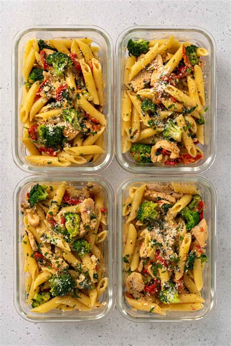 Pasta Meal Prep Garlic Chicken & Veggies Pasta Meal Prep Recipe