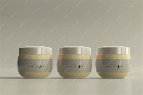 Premium PSD | Cosmetic jars mockup