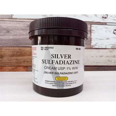 Silver Sulfadiazine Cream USP 1% W/W 500g | Shopee Singapore
