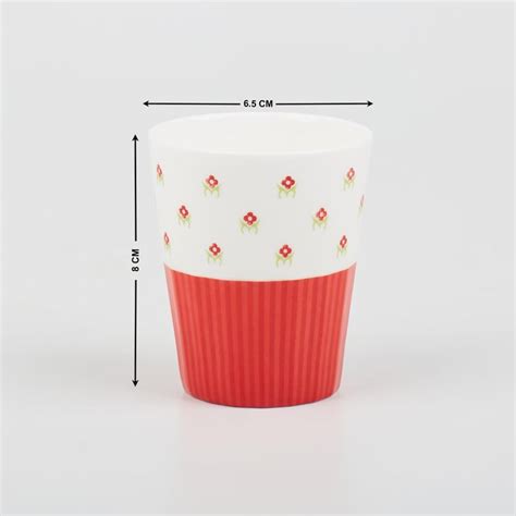 Buy Raisa Rajarani 5Pcs Bone China Cutting Chai Cups with Stand - 140ml ...