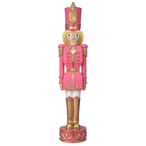 Amazon.com: Haute Decor 37 Inch Tall Christmas Nutcracker (Pink, Gold ...
