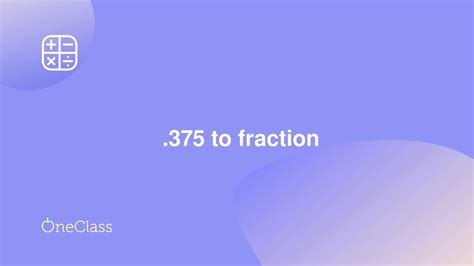 375 to fraction - YouTube