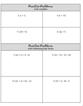 Image result for Distributive Property Example with Variables