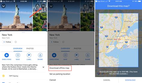How to download areas in Google Maps for offline use