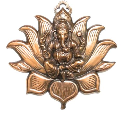 HOUZZPLUS Lord Ganesh Wall Hanging on Lotus Decorative Showpiece - 28 ...