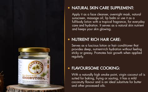 Coconutty Raw Extra Virgin Coconut Oil, 190ml - Cold Pressed, Glass Jar ...