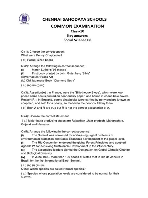 Image result for SST Answer Key